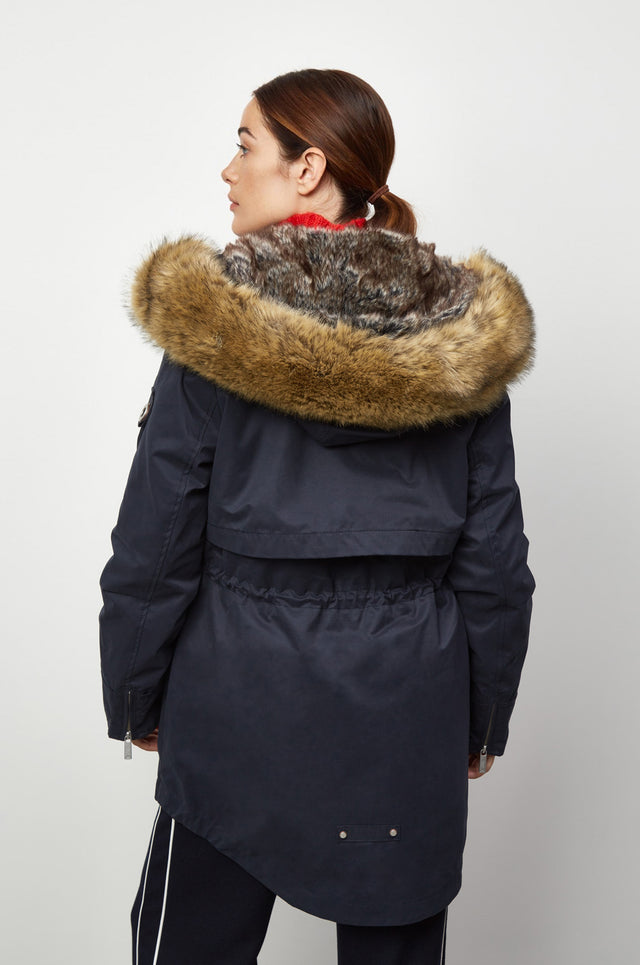Women's Long-Length Faux Fur Parka, Caversham 2-in-1