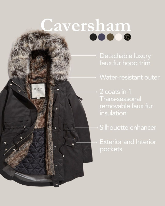 Caversham Long-Length Faux Fur Parka aka The Two-In-One