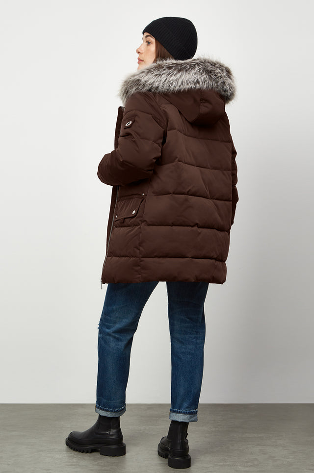 Nordic Mid-Length Faux Fur Parka Jacket