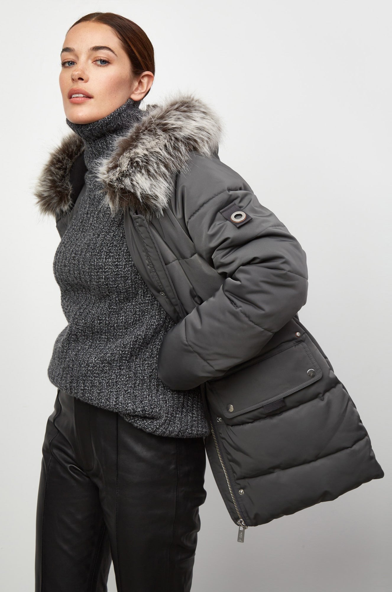 Women's Nordic Mid-Length Faux Fur Parka Jacket | Parka London