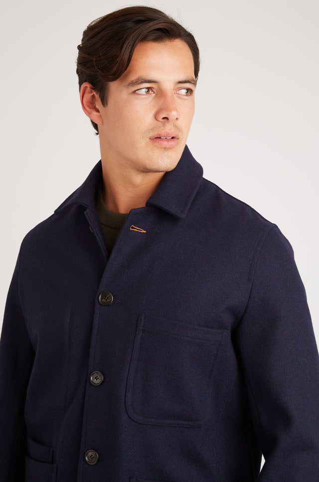Utility Wool Chore Jacket Made In England