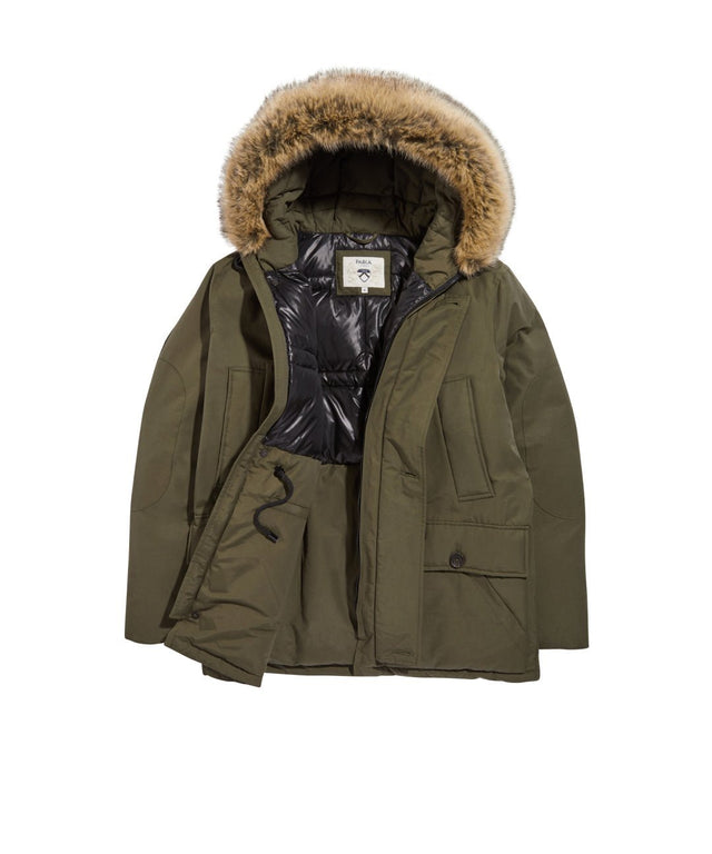 Alaska Mid - Length Faux Fur Parka - Khaki - Parka London