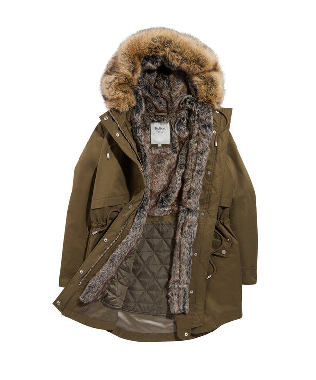 Caversham Long - Length Faux Fur Parka aka The Two - In - One - Parka London