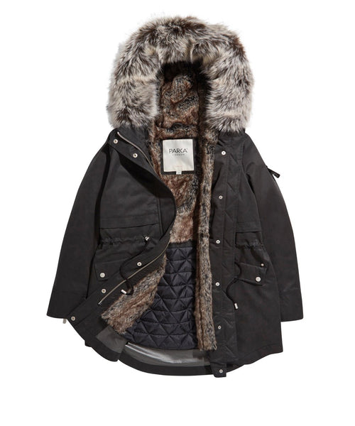 Parka london connie military parka coat with faux fur lining best sale