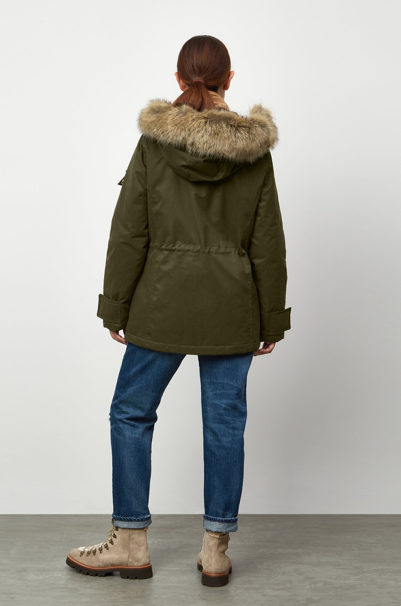 Farringdon Mid Length Faux Fur Parka