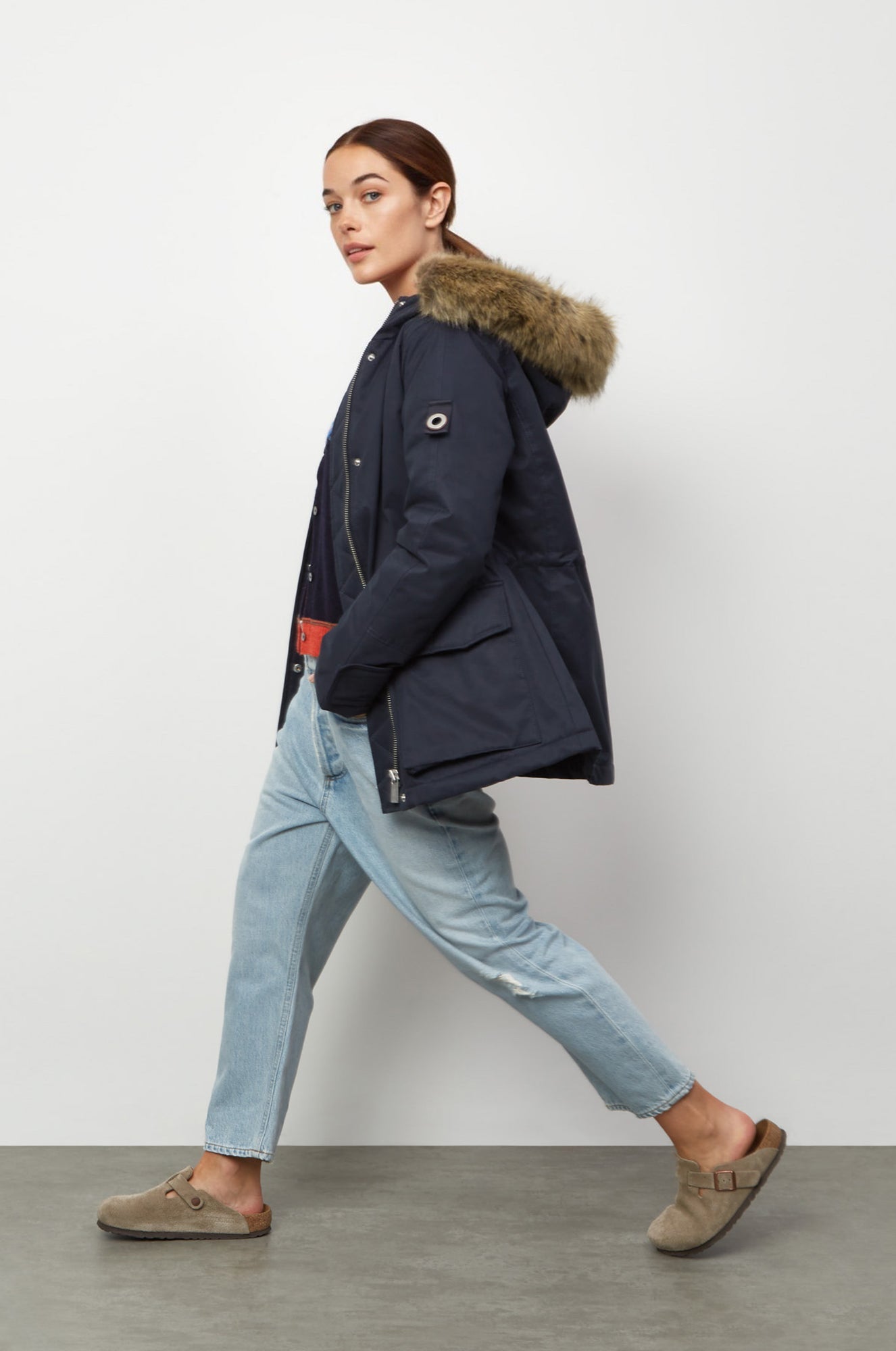 Farringdon Mid Length Faux Fur Parka