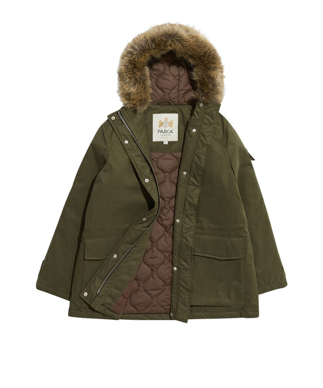 Farringdon Mid - Length Faux Fur Parka - Parka London