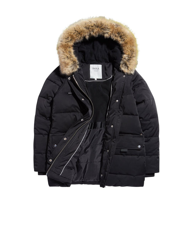 Nordic Mid - Length Faux Fur Parka Jacket - Parka London