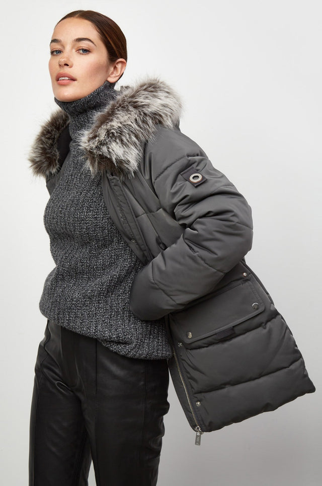 Nordic Mid - Length Faux Fur Parka Jacket - Parka London