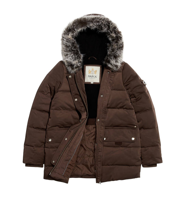 Nordic Mid - Length Faux Fur Parka Jacket - Parka London