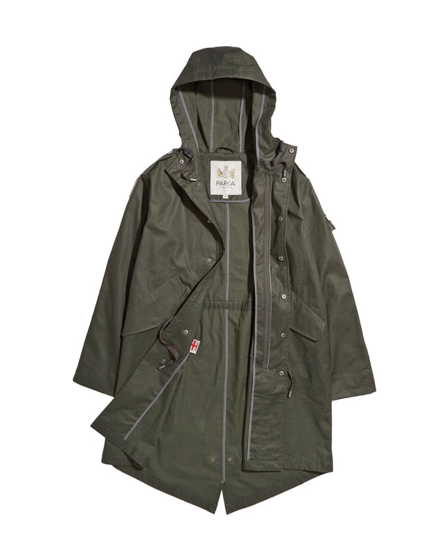 Watson Waxed Cotton Long - Length Parka - Parka London